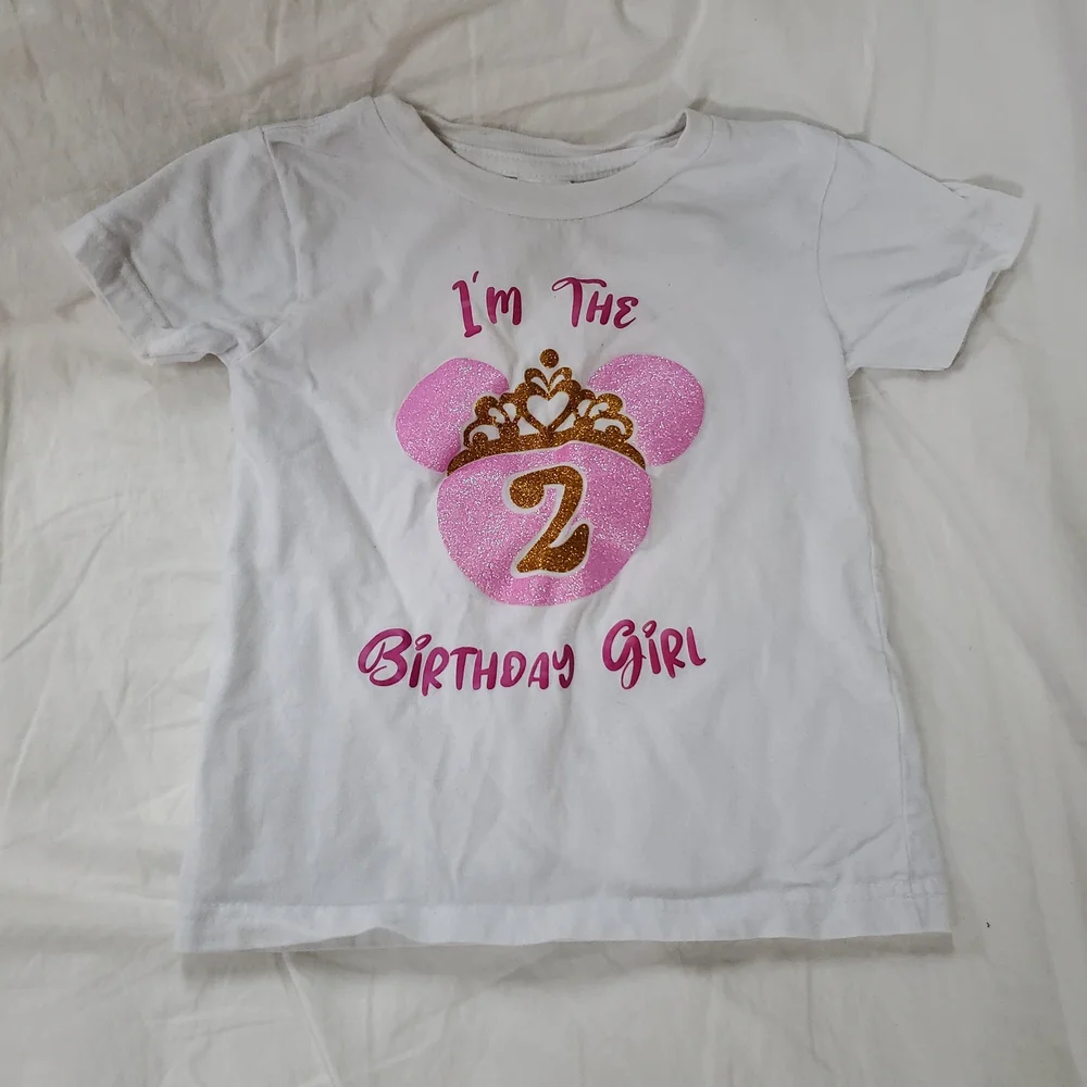 Mom Of The Birthday Girl Adult LARGE & 2T Girl Disney Birthday Girl Outfit